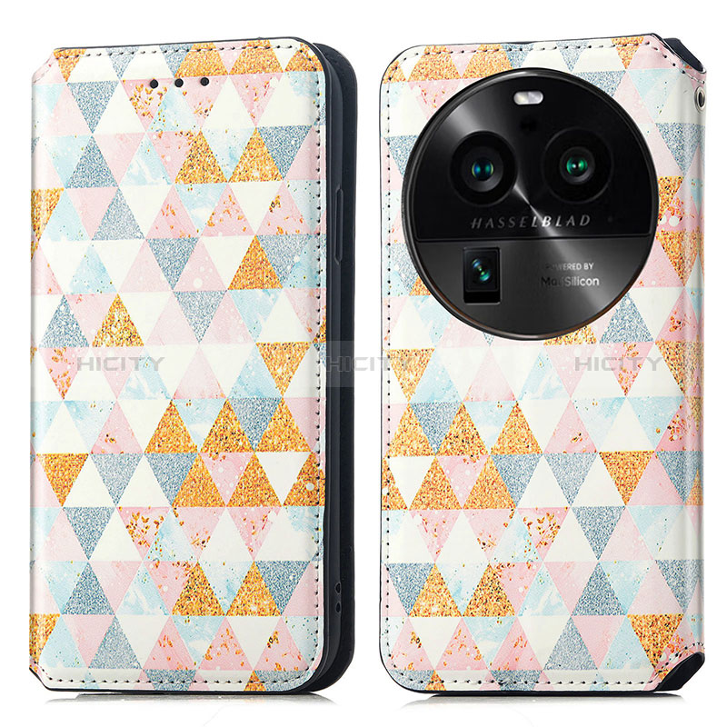 Coque Portefeuille Motif Fantaisie Livre Cuir Etui Clapet S02D pour Oppo Find X6 5G Blanc Plus