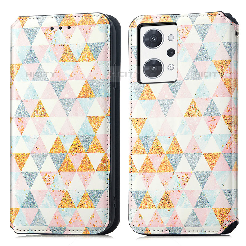 Coque Portefeuille Motif Fantaisie Livre Cuir Etui Clapet S02D pour Oppo Reno7 A Blanc Plus