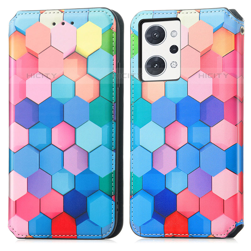 Coque Portefeuille Motif Fantaisie Livre Cuir Etui Clapet S02D pour Oppo Reno7 A Colorful Plus