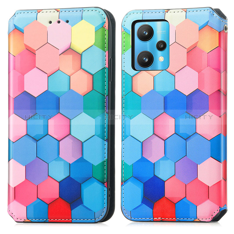 Coque Portefeuille Motif Fantaisie Livre Cuir Etui Clapet S02D pour Realme 9 4G Colorful Plus