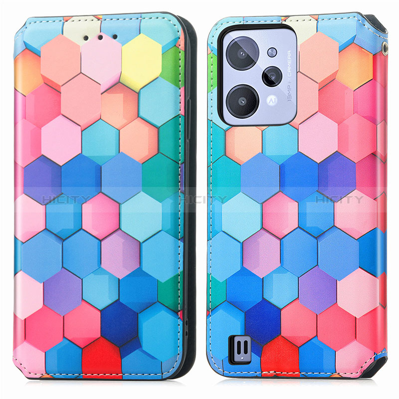 Coque Portefeuille Motif Fantaisie Livre Cuir Etui Clapet S02D pour Realme C31 Plus