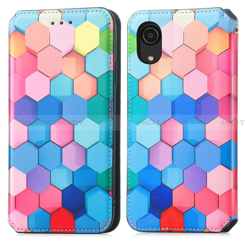 Coque Portefeuille Motif Fantaisie Livre Cuir Etui Clapet S02D pour Samsung Galaxy A03 Core Colorful Plus