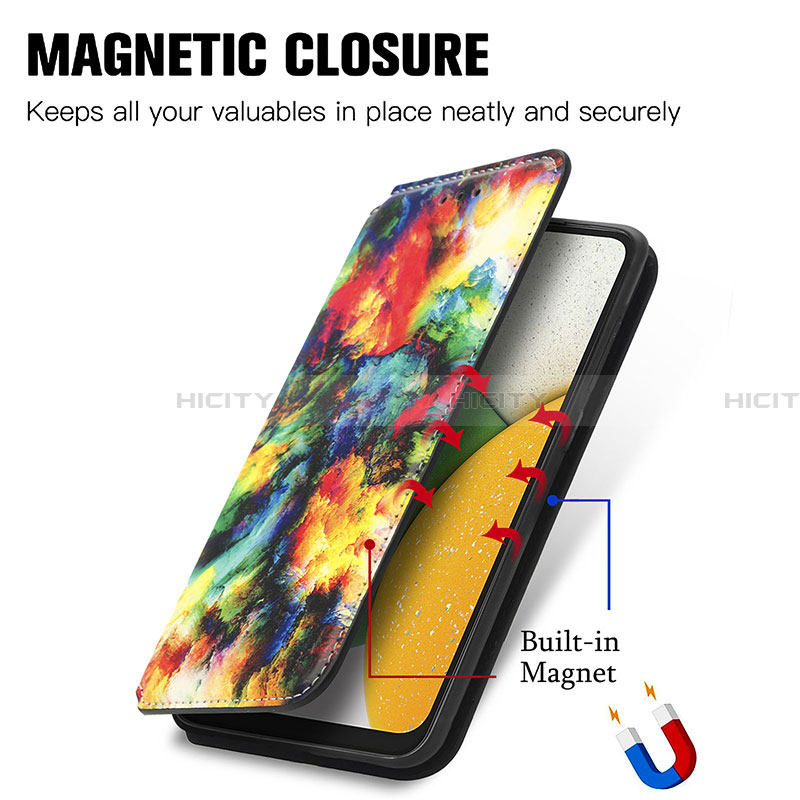 Coque Portefeuille Motif Fantaisie Livre Cuir Etui Clapet S02D pour Samsung Galaxy A03 Core Plus