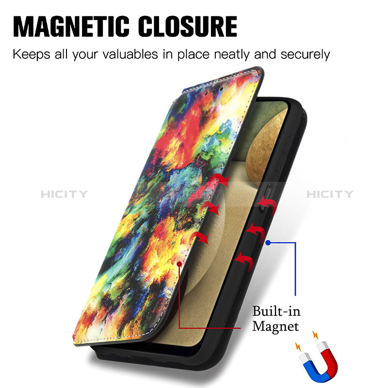 Coque Portefeuille Motif Fantaisie Livre Cuir Etui Clapet S02D pour Samsung Galaxy A12 Nacho Plus