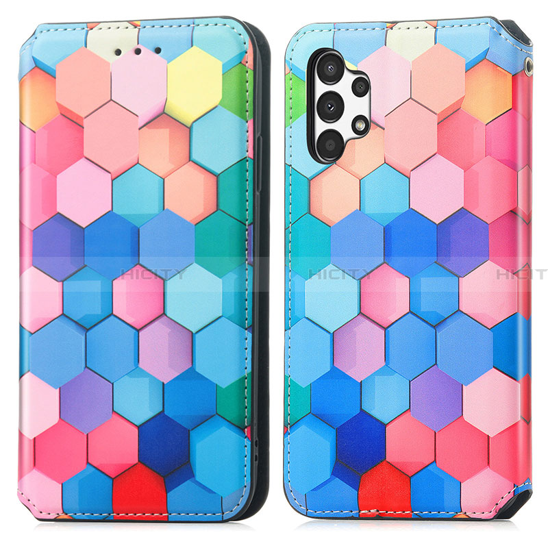 Coque Portefeuille Motif Fantaisie Livre Cuir Etui Clapet S02D pour Samsung Galaxy A13 4G Colorful Plus