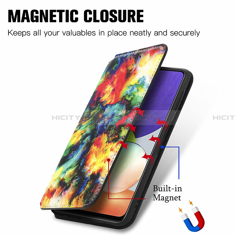 Coque Portefeuille Motif Fantaisie Livre Cuir Etui Clapet S02D pour Samsung Galaxy A22 4G Plus