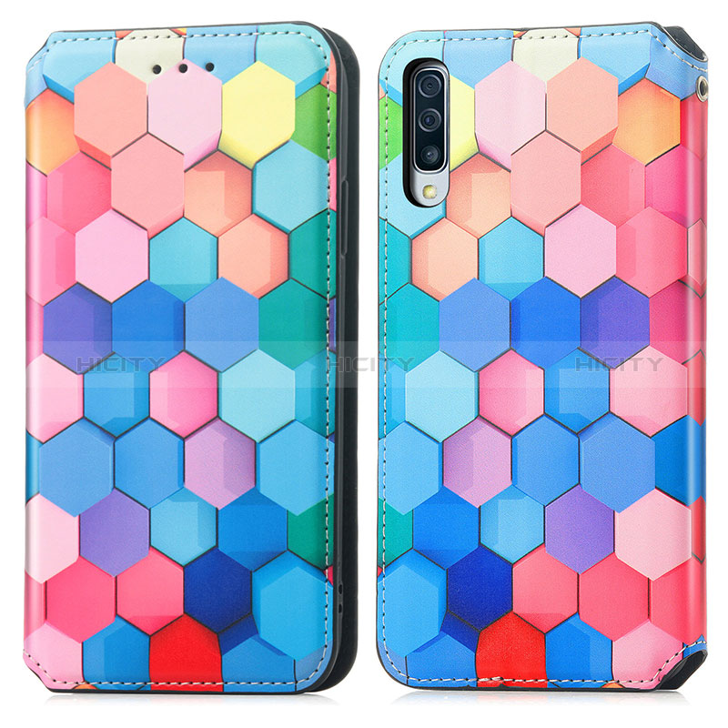 Coque Portefeuille Motif Fantaisie Livre Cuir Etui Clapet S02D pour Samsung Galaxy A30S Colorful Plus