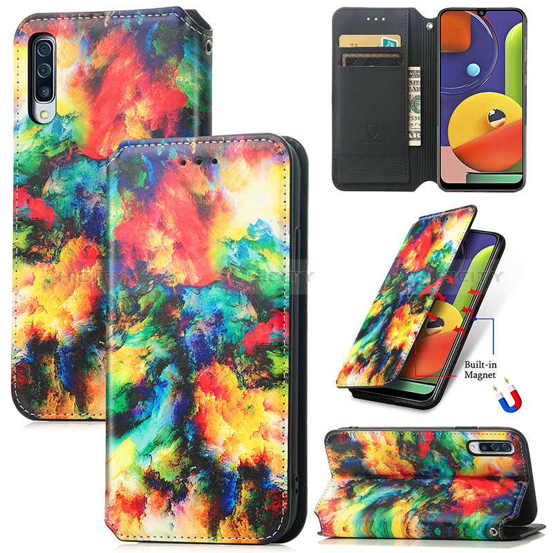 Coque Portefeuille Motif Fantaisie Livre Cuir Etui Clapet S02D pour Samsung Galaxy A30S Plus