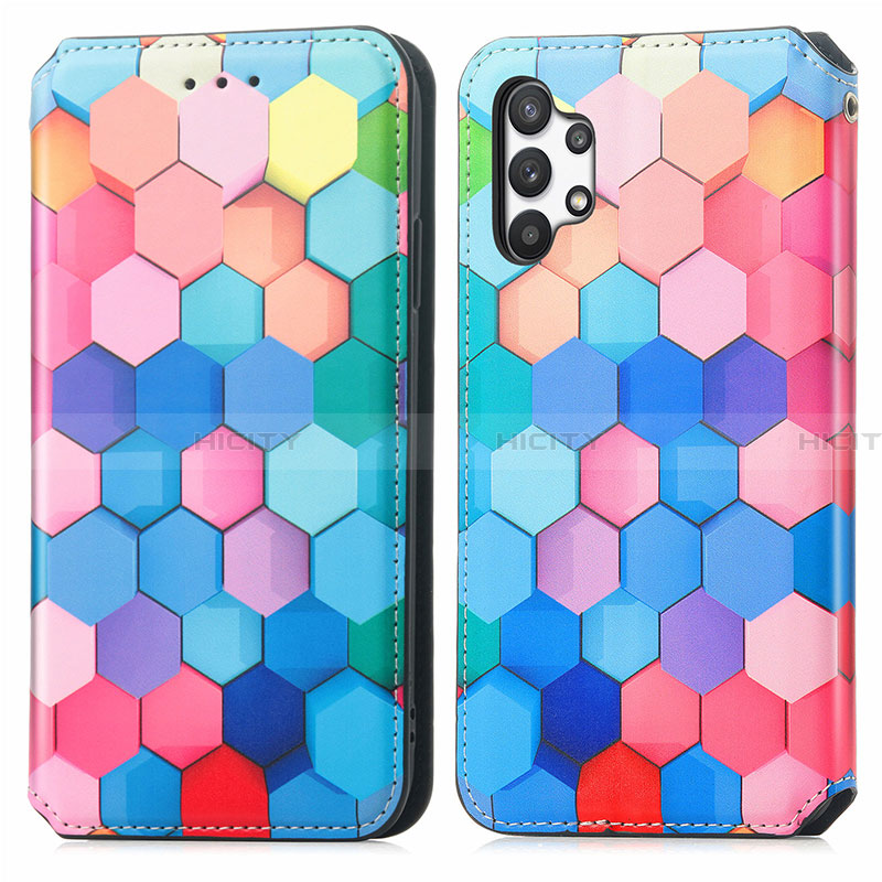 Coque Portefeuille Motif Fantaisie Livre Cuir Etui Clapet S02D pour Samsung Galaxy A32 4G Colorful Plus