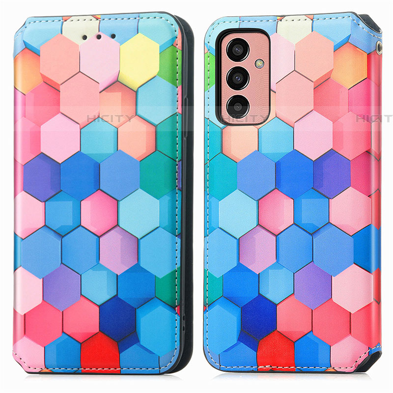 Coque Portefeuille Motif Fantaisie Livre Cuir Etui Clapet S02D pour Samsung Galaxy F13 4G Colorful Plus