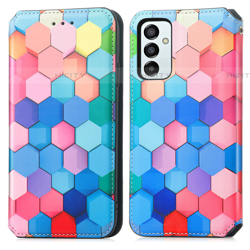 Coque Portefeuille Motif Fantaisie Livre Cuir Etui Clapet S02D pour Samsung Galaxy F23 5G Colorful Plus