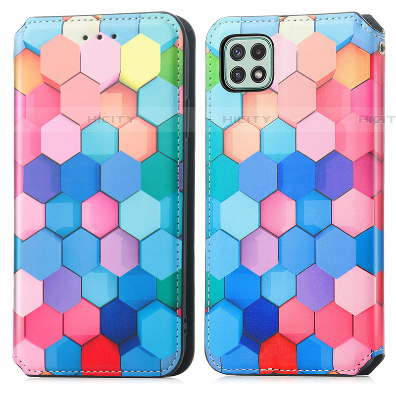 Coque Portefeuille Motif Fantaisie Livre Cuir Etui Clapet S02D pour Samsung Galaxy F42 5G Colorful Plus