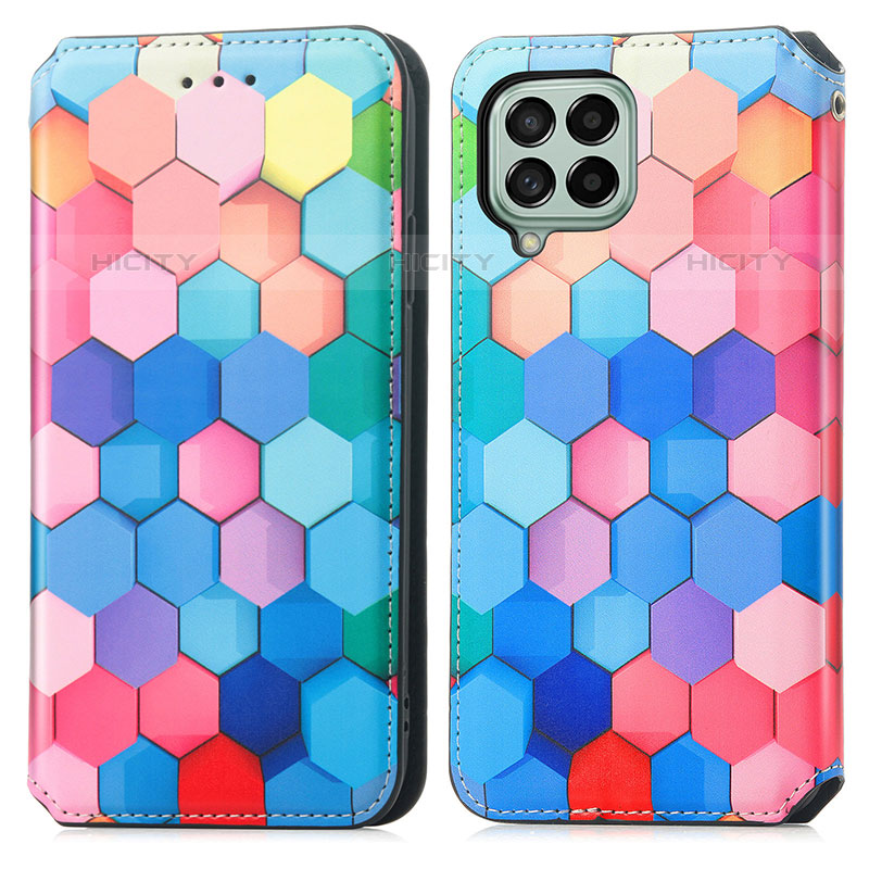 Coque Portefeuille Motif Fantaisie Livre Cuir Etui Clapet S02D pour Samsung Galaxy M53 5G Colorful Plus