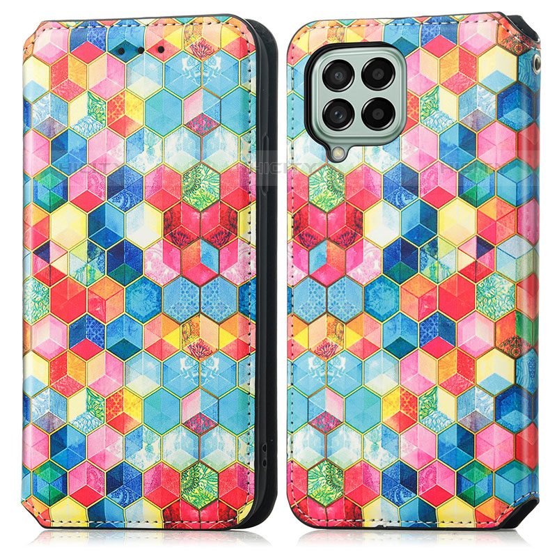 Coque Portefeuille Motif Fantaisie Livre Cuir Etui Clapet S02D pour Samsung Galaxy M53 5G Mixte Plus