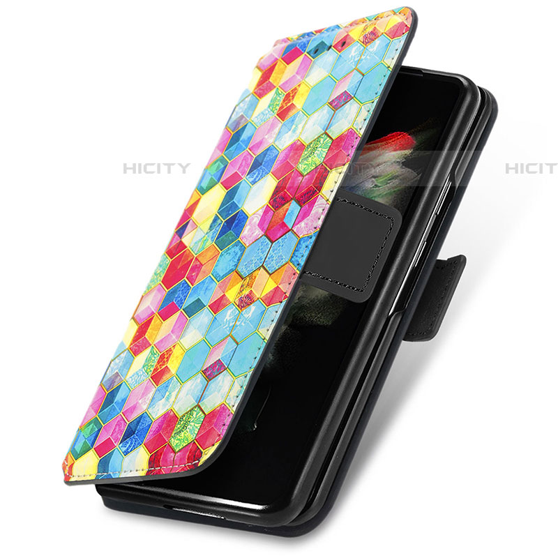 Coque Portefeuille Motif Fantaisie Livre Cuir Etui Clapet S02D pour Samsung Galaxy Z Fold4 5G Plus