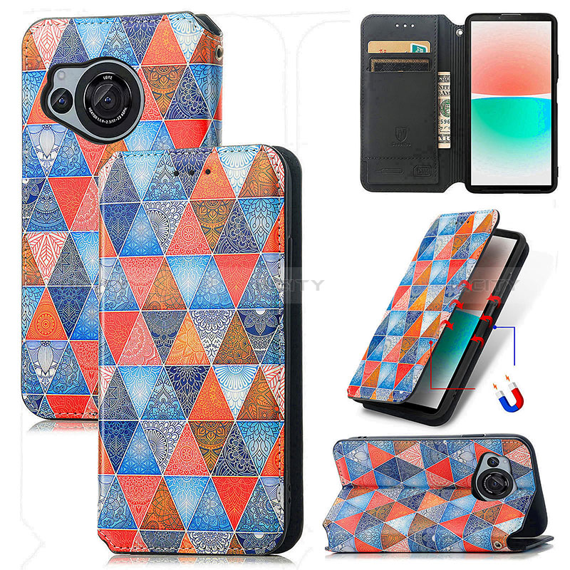 Coque Portefeuille Motif Fantaisie Livre Cuir Etui Clapet S02D pour Sharp Aquos R8s Plus