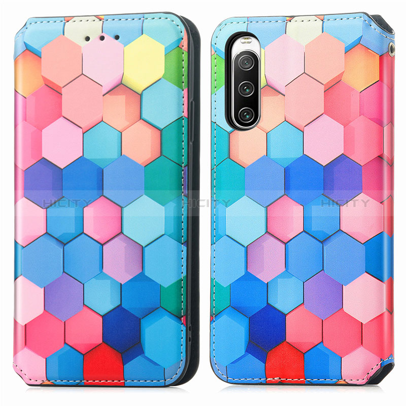 Coque Portefeuille Motif Fantaisie Livre Cuir Etui Clapet S02D pour Sony Xperia 10 IV Colorful Plus