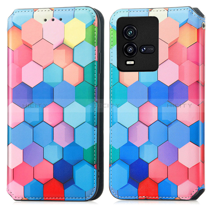 Coque Portefeuille Motif Fantaisie Livre Cuir Etui Clapet S02D pour Vivo iQOO 10 5G Colorful Plus