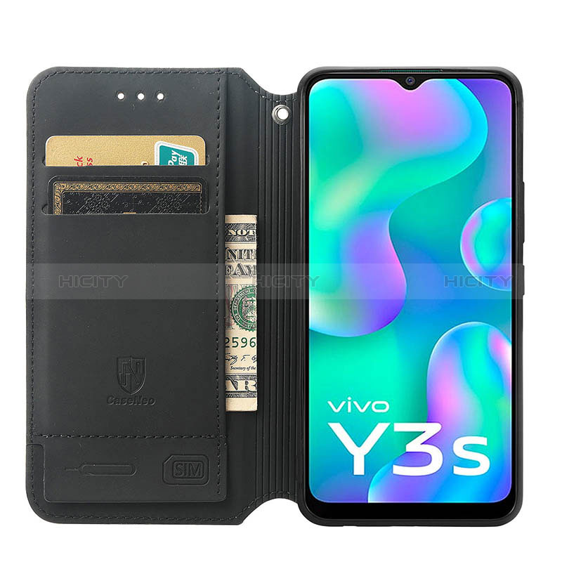 Coque Portefeuille Motif Fantaisie Livre Cuir Etui Clapet S02D pour Vivo Y3s (2021) Plus