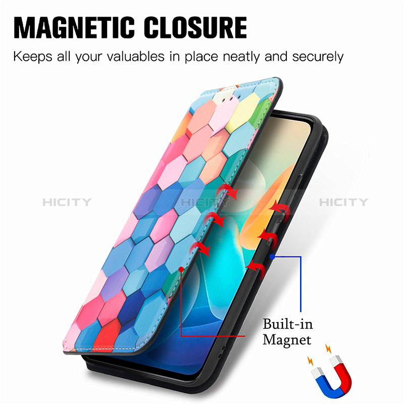 Coque Portefeuille Motif Fantaisie Livre Cuir Etui Clapet S02D pour Vivo Y77 5G Plus