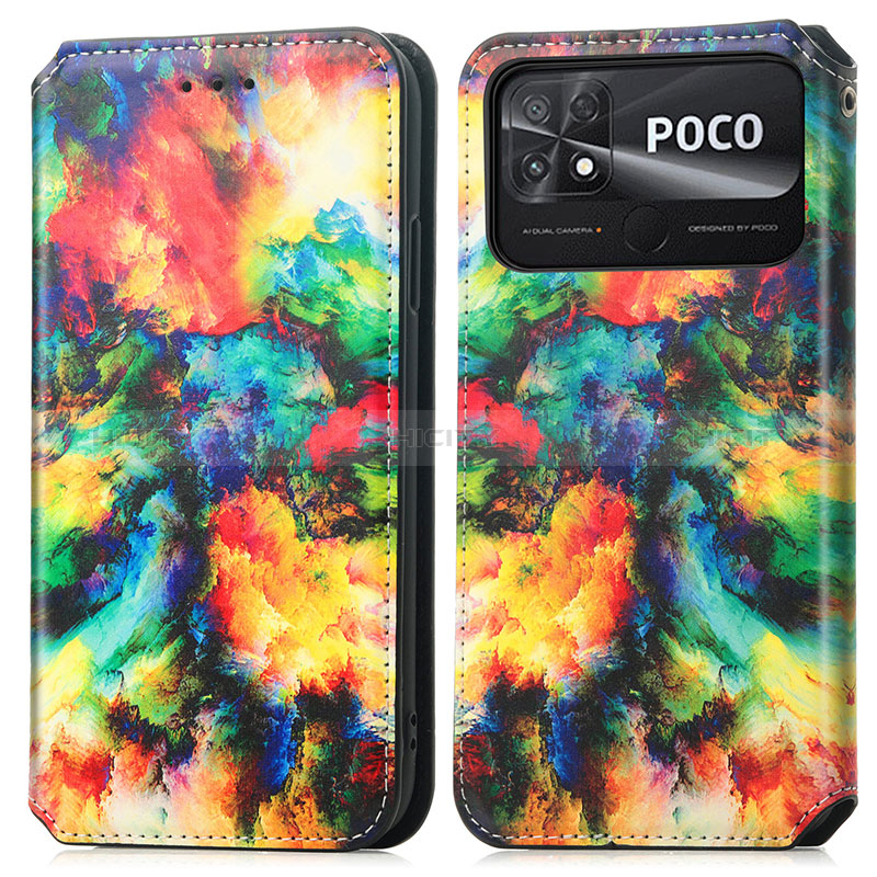 Coque Portefeuille Motif Fantaisie Livre Cuir Etui Clapet S02D pour Xiaomi Poco C40 Plus