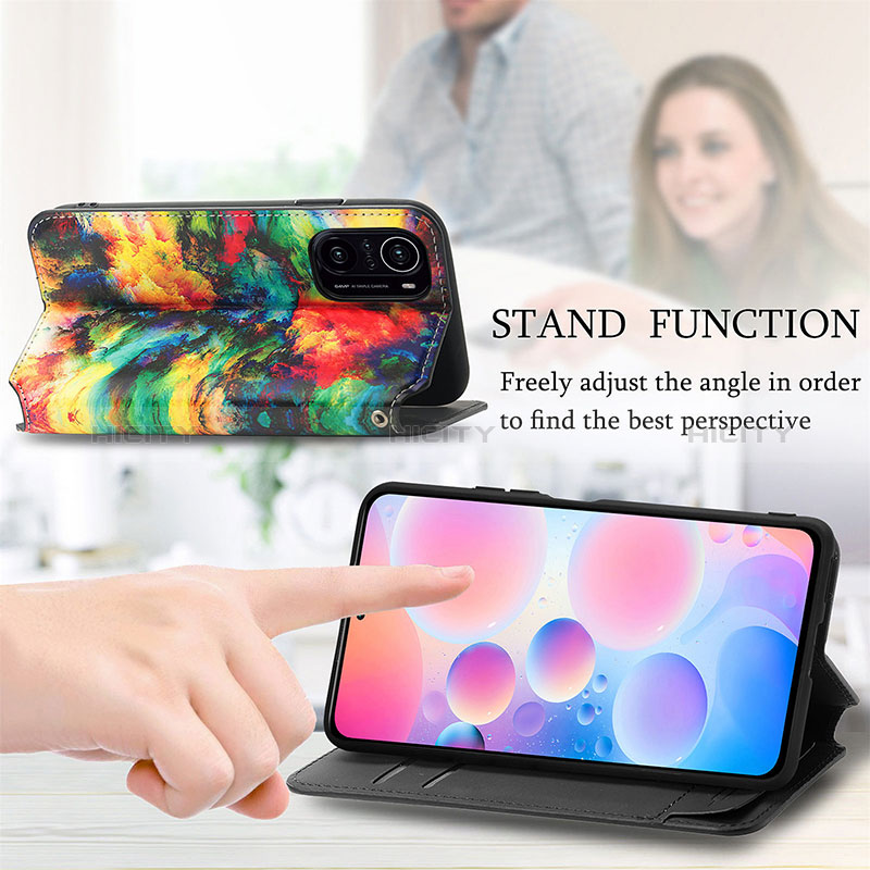 Coque Portefeuille Motif Fantaisie Livre Cuir Etui Clapet S02D pour Xiaomi Poco F3 5G Plus