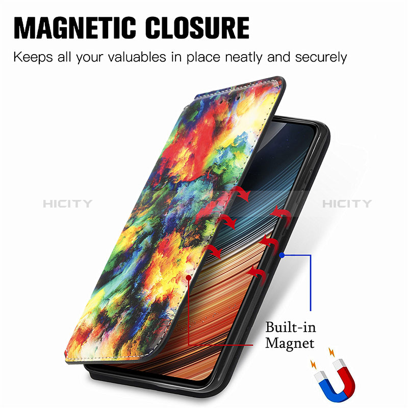 Coque Portefeuille Motif Fantaisie Livre Cuir Etui Clapet S02D pour Xiaomi Poco F4 5G Plus