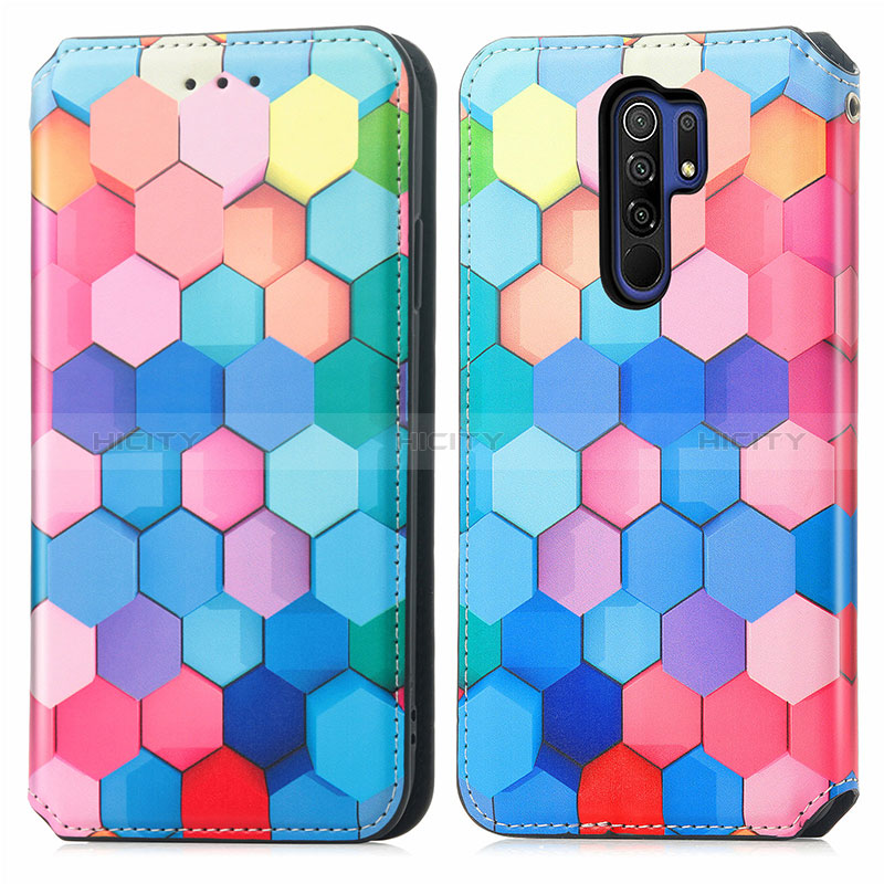 Coque Portefeuille Motif Fantaisie Livre Cuir Etui Clapet S02D pour Xiaomi Poco M2 Colorful Plus