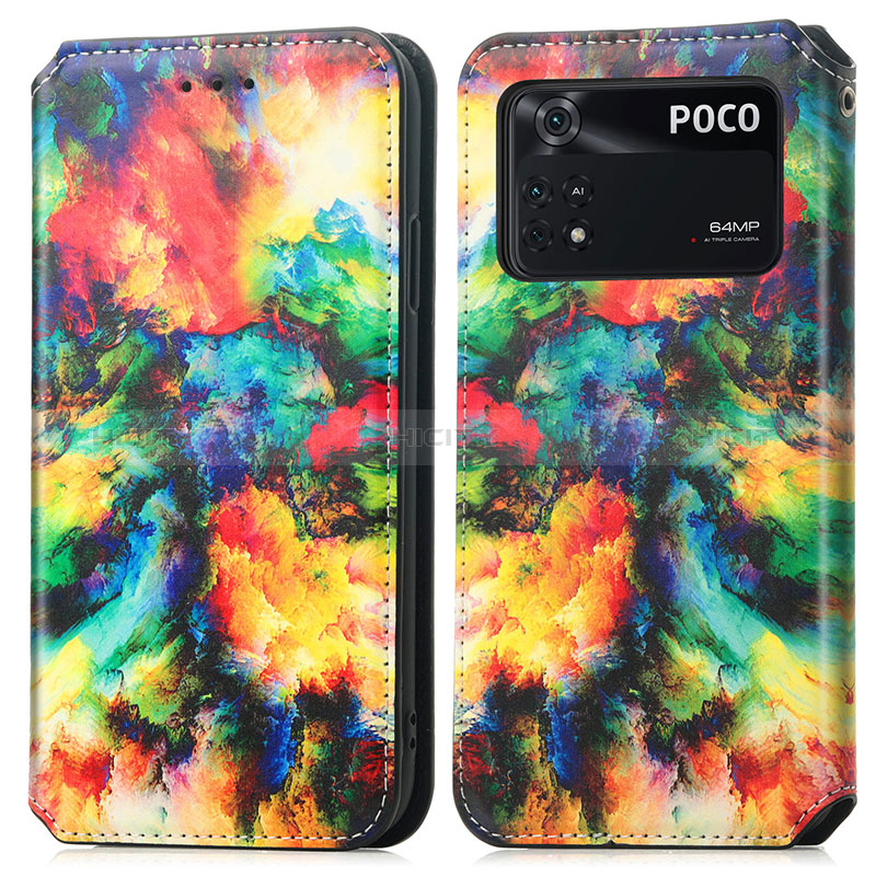 Coque Portefeuille Motif Fantaisie Livre Cuir Etui Clapet S02D pour Xiaomi Poco M4 Pro 4G Mixte Plus