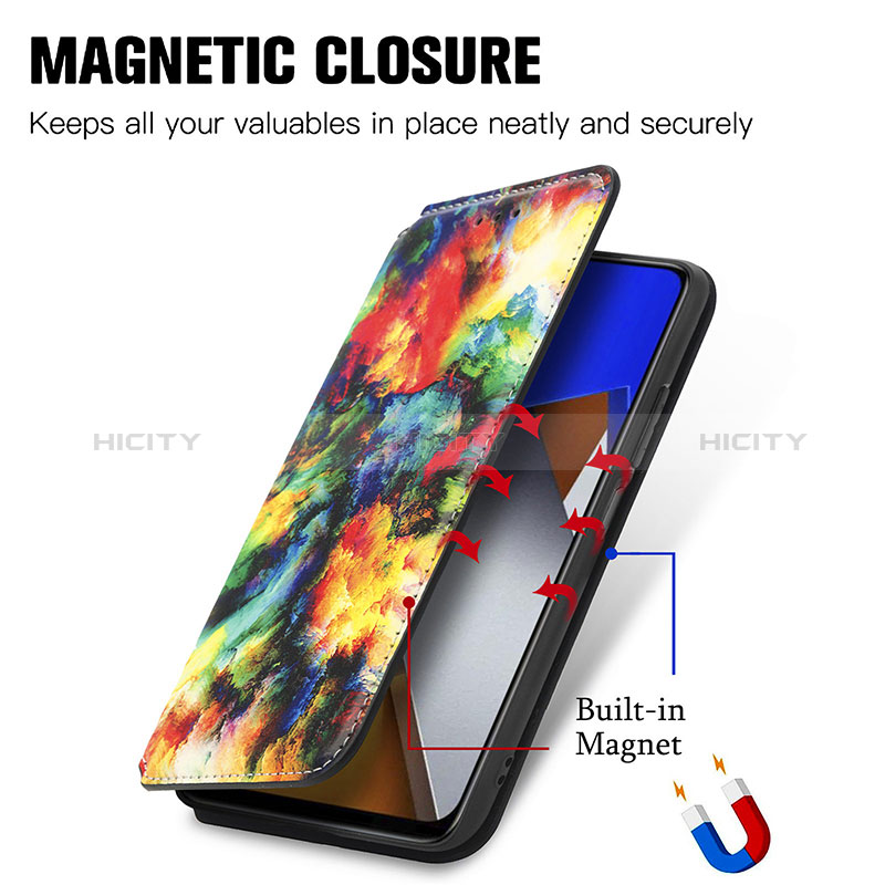 Coque Portefeuille Motif Fantaisie Livre Cuir Etui Clapet S02D pour Xiaomi Poco M4 Pro 4G Plus