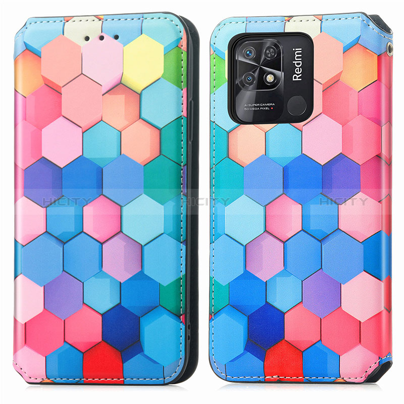 Coque Portefeuille Motif Fantaisie Livre Cuir Etui Clapet S02D pour Xiaomi Redmi 10 Power Colorful Plus