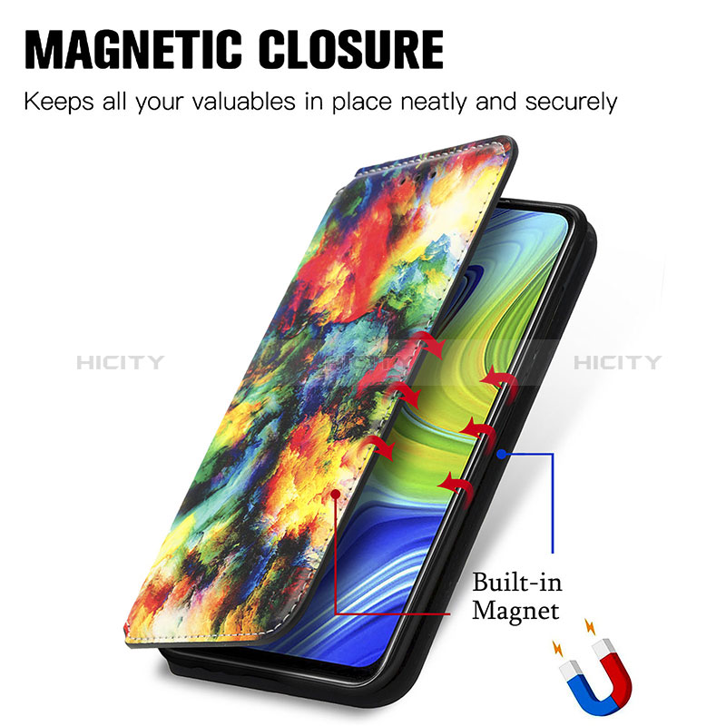 Coque Portefeuille Motif Fantaisie Livre Cuir Etui Clapet S02D pour Xiaomi Redmi 10X 4G Plus