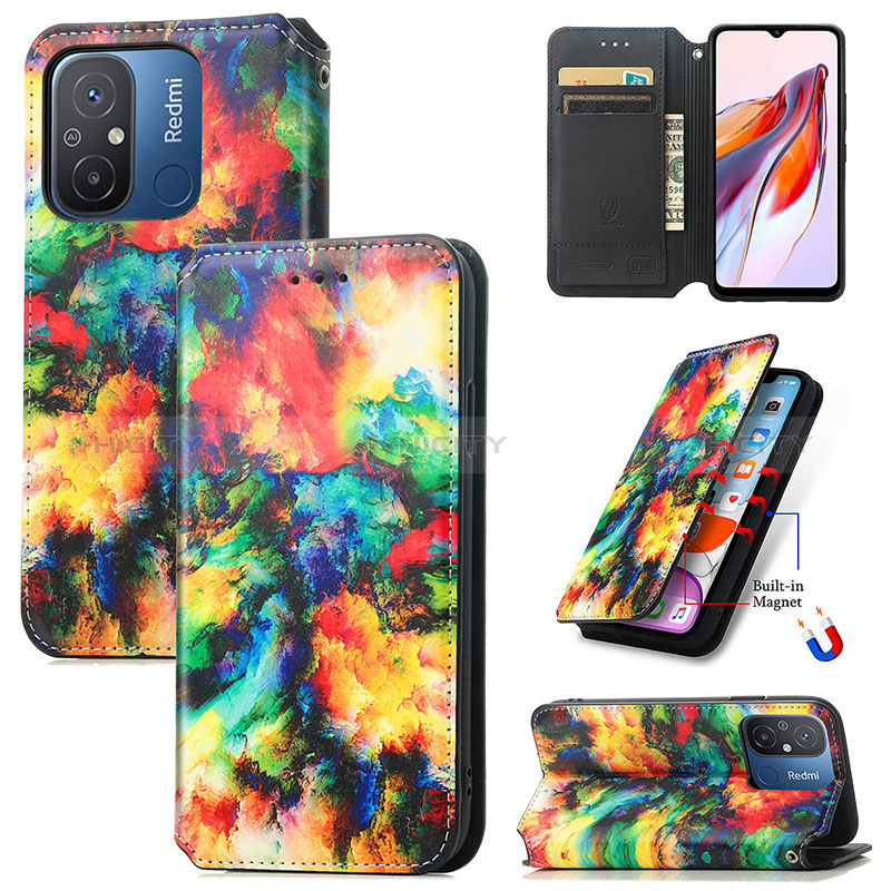 Coque Portefeuille Motif Fantaisie Livre Cuir Etui Clapet S02D pour Xiaomi Redmi 12C 4G Plus