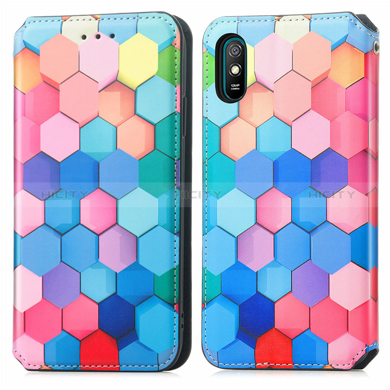 Coque Portefeuille Motif Fantaisie Livre Cuir Etui Clapet S02D pour Xiaomi Redmi 9A Colorful Plus