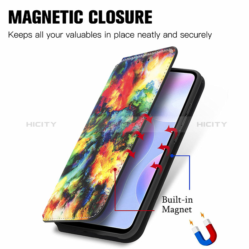 Coque Portefeuille Motif Fantaisie Livre Cuir Etui Clapet S02D pour Xiaomi Redmi 9A Plus