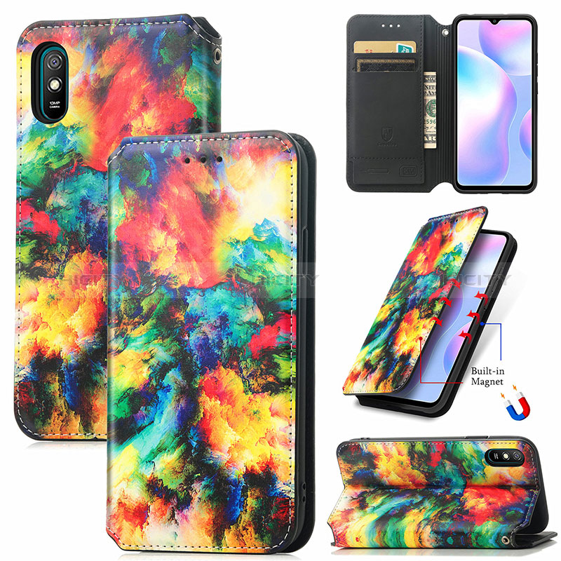 Coque Portefeuille Motif Fantaisie Livre Cuir Etui Clapet S02D pour Xiaomi Redmi 9A Plus