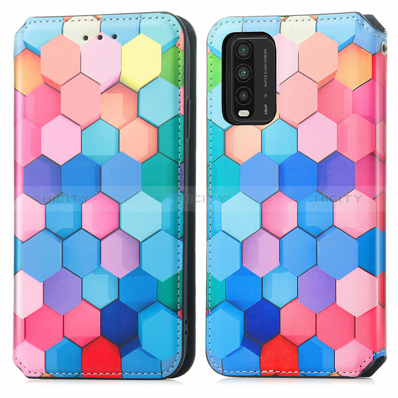 Coque Portefeuille Motif Fantaisie Livre Cuir Etui Clapet S02D pour Xiaomi Redmi 9T 4G Colorful Plus