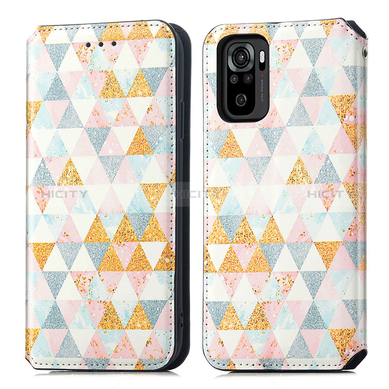 Coque Portefeuille Motif Fantaisie Livre Cuir Etui Clapet S02D pour Xiaomi Redmi Note 10 4G Blanc Plus