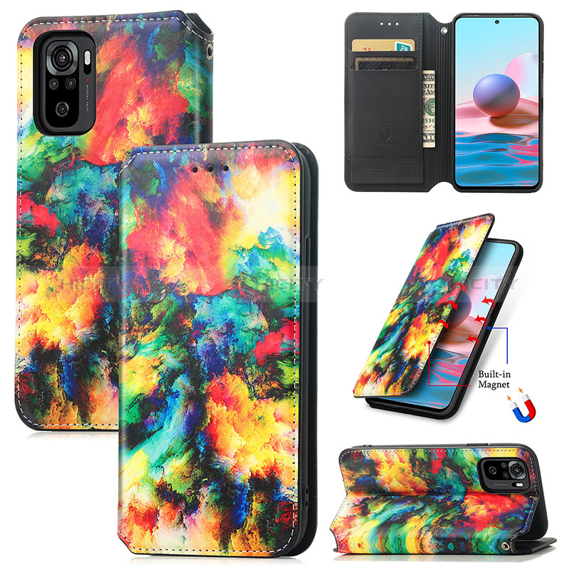 Coque Portefeuille Motif Fantaisie Livre Cuir Etui Clapet S02D pour Xiaomi Redmi Note 10 4G Plus