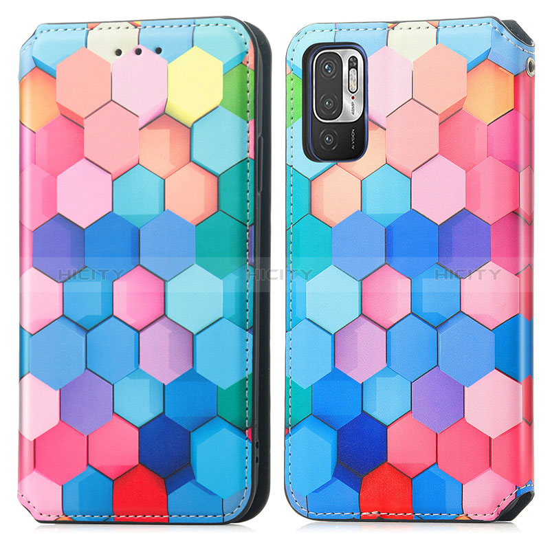 Coque Portefeuille Motif Fantaisie Livre Cuir Etui Clapet S02D pour Xiaomi Redmi Note 10T 5G Colorful Plus