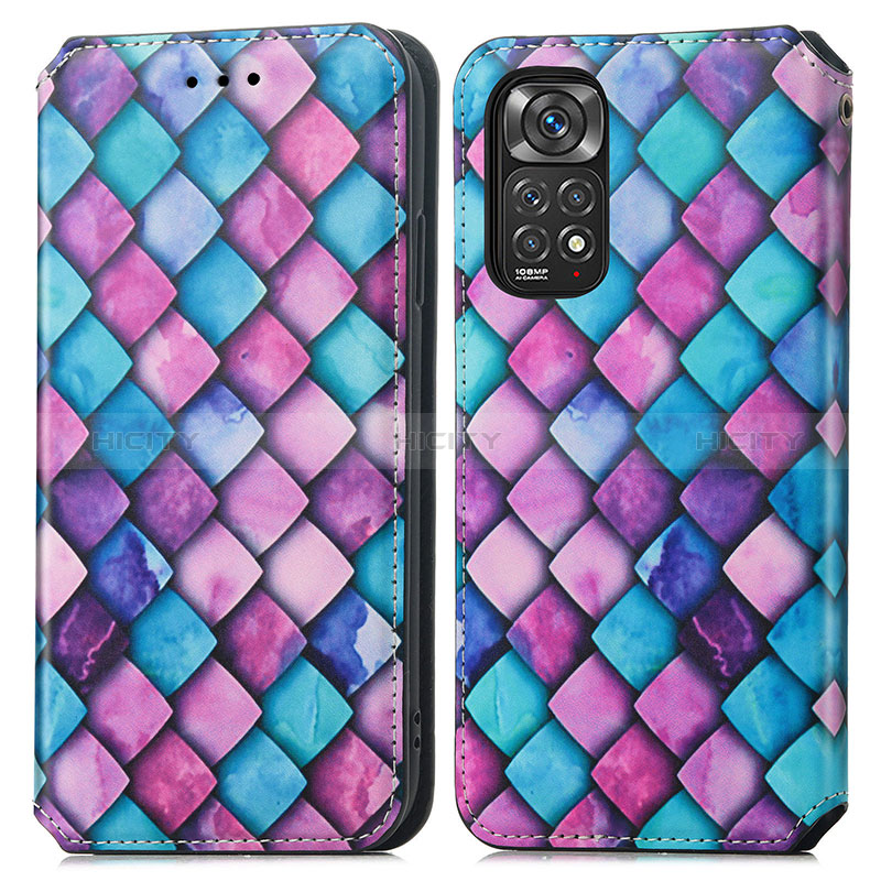 Coque Portefeuille Motif Fantaisie Livre Cuir Etui Clapet S02D pour Xiaomi Redmi Note 11 4G (2022) Violet Plus