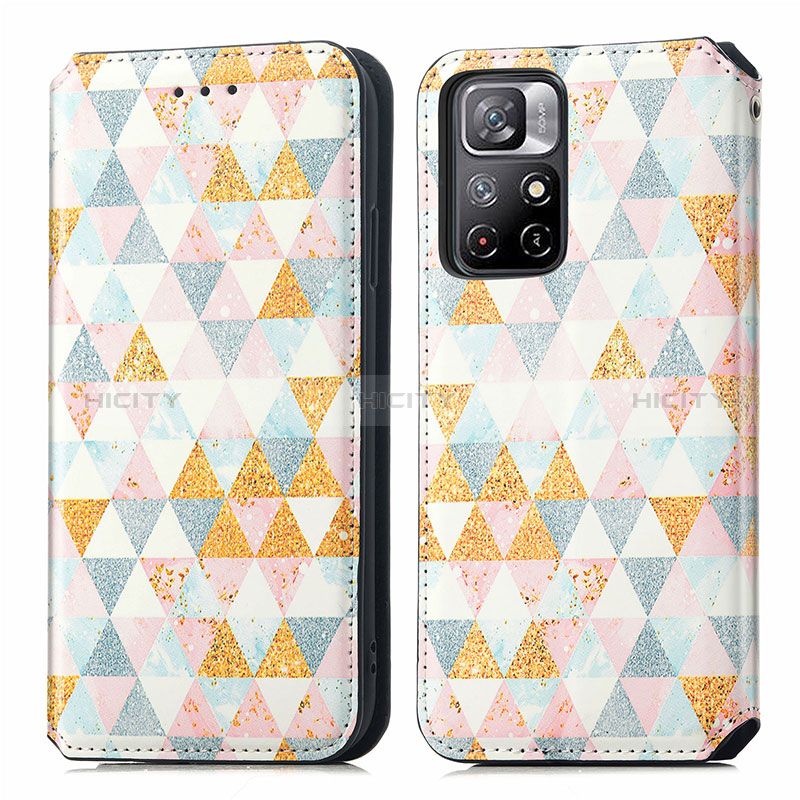 Coque Portefeuille Motif Fantaisie Livre Cuir Etui Clapet S02D pour Xiaomi Redmi Note 11S 5G Blanc Plus