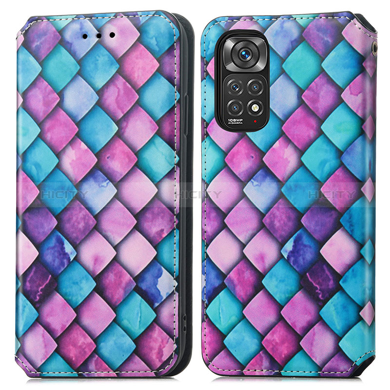 Coque Portefeuille Motif Fantaisie Livre Cuir Etui Clapet S02D pour Xiaomi Redmi Note 12 Pro 4G Violet Plus