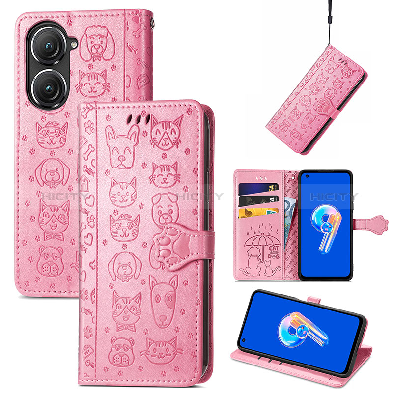 Coque Portefeuille Motif Fantaisie Livre Cuir Etui Clapet S03D pour Asus Zenfone 9 Plus