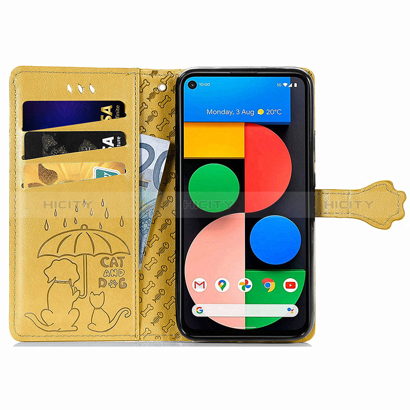 Coque Portefeuille Motif Fantaisie Livre Cuir Etui Clapet S03D pour Google Pixel 5a 5G Plus