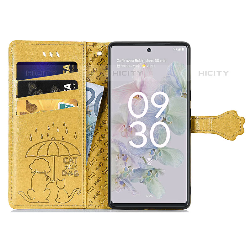 Coque Portefeuille Motif Fantaisie Livre Cuir Etui Clapet S03D pour Google Pixel 6a 5G Plus