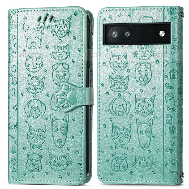 Coque Portefeuille Motif Fantaisie Livre Cuir Etui Clapet S03D pour Google Pixel 6a 5G Plus