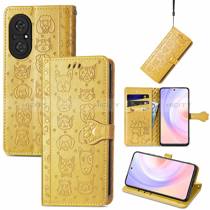 Coque Portefeuille Motif Fantaisie Livre Cuir Etui Clapet S03D pour Huawei Honor 50 SE 5G Plus