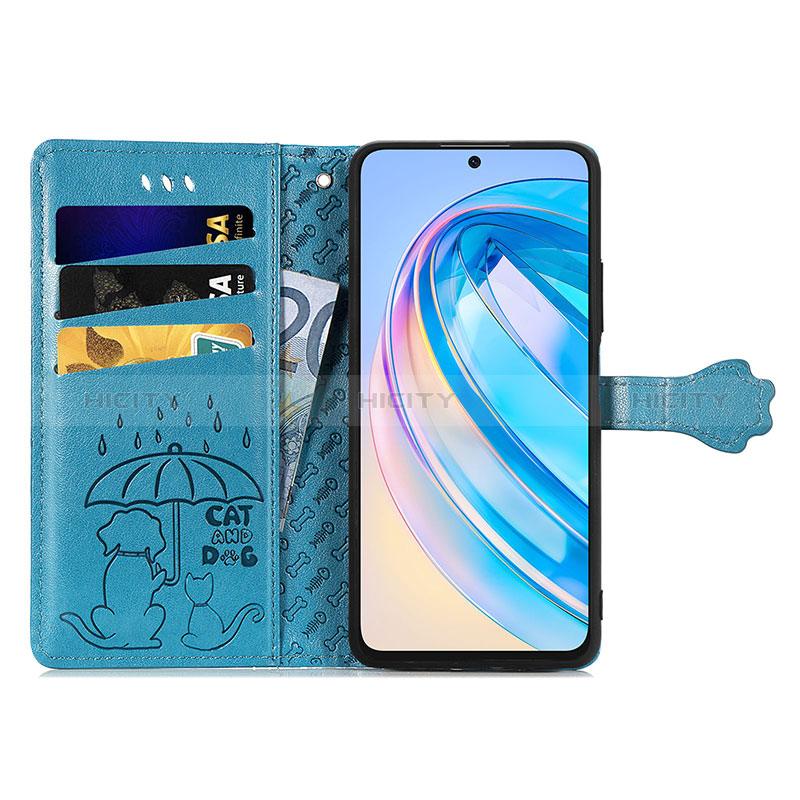 Coque Portefeuille Motif Fantaisie Livre Cuir Etui Clapet S03D pour Huawei Honor X8a 4G Plus