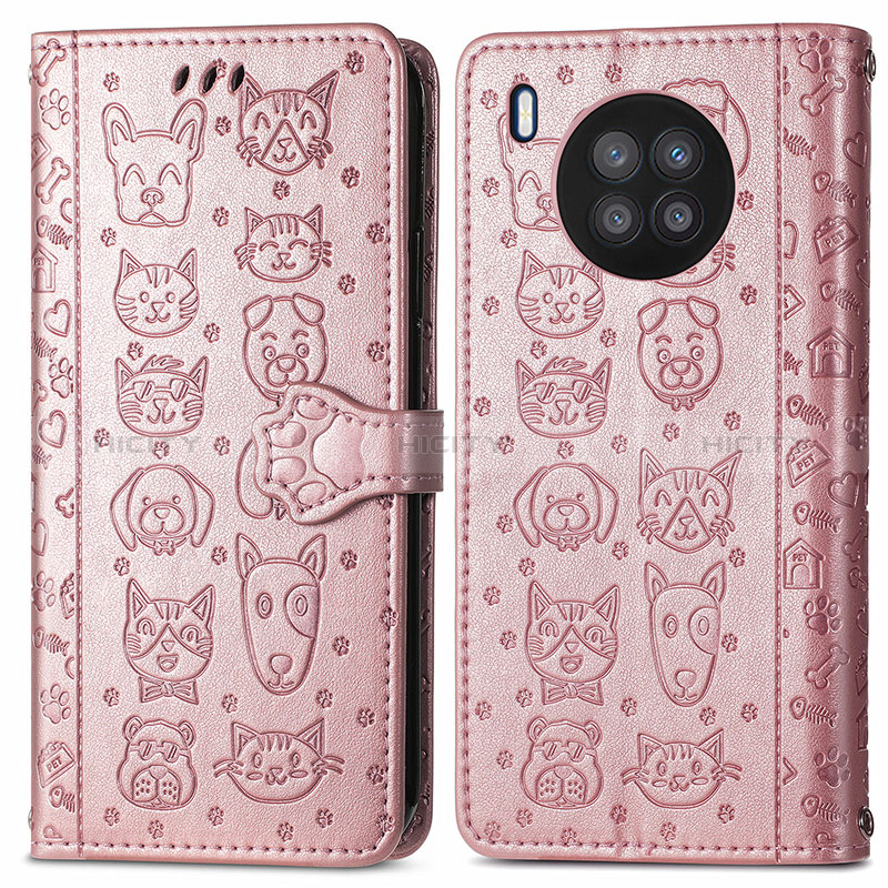 Coque Portefeuille Motif Fantaisie Livre Cuir Etui Clapet S03D pour Huawei Nova 8i Plus